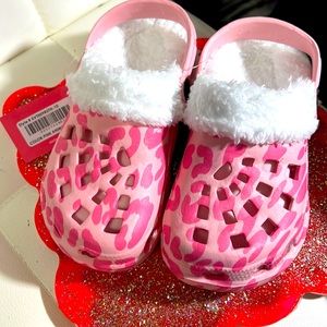 Pink lined clogs